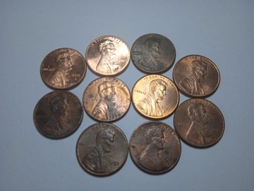 I/14  USA 1 CENT 2022,21,18,16,08,01,00,1994,92,83