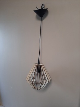 Lampa wisząca  drewniana