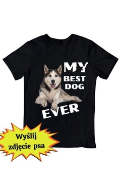 Koszulka Męska z własnym psem XS S M L XL XXL 3XL