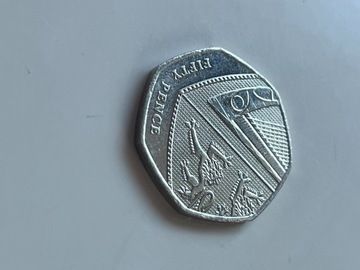 50 pensów moneta elżbieta ii królowa