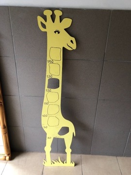 Miarka wzrostu dla dzieci drewniana żyrafa