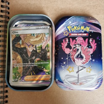 Pokemon tcg zestaw puszka 9 Energy 33 holo 1 trainer Clive 9 trainer 