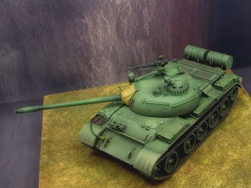 Wykonany model T-55 firmy Tamiya.