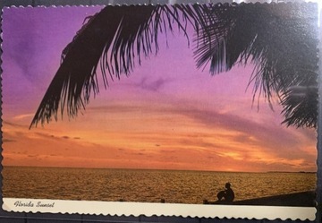 Pocztówka Zachód Słońca Hawaje USA 