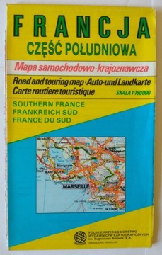 Francja część południowa - mapa