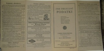 Tabele podatkowe Poznań 1947 składanka form A3