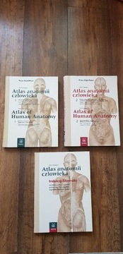 Atlas anatomii człowieka 3 tomy Klopf-Maier. 