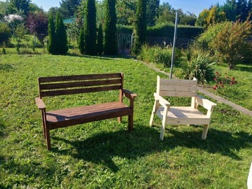 Krzesło + ławka ogrodowa