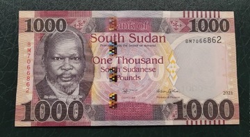 Sudan 1000 funtów i 2021 UNC 