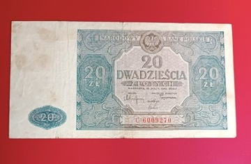 20 złotych 1947 r. C 