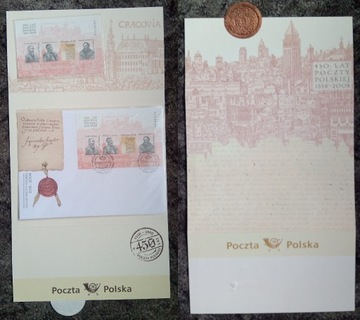 Polska 2008 - Folder 450 lat Poczty Polskiej