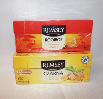 Herbata Remsey pomarańczowa i z kurkumą ZESTAW 2