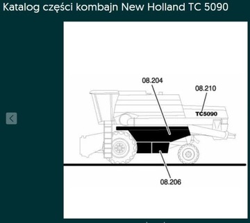 Katalog części kombajn New Holland TC 5090