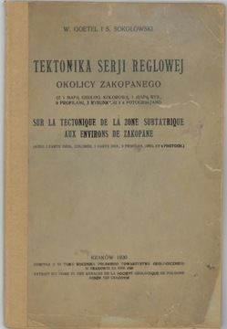 Tektonika serji reglowej okolicy Zakopanego 1930