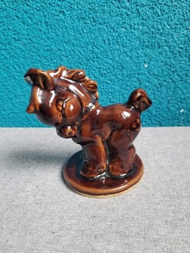 Ceramiczna figurka konik PRL koń kucyk