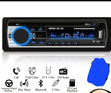 Radio samochodowe bluetooth usb microsd nowe
