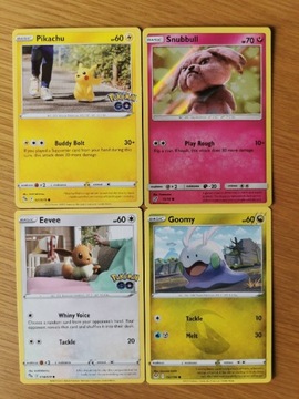 Pokemon tcg 4szt typ baśniowy smoczy Eevee Pikachu