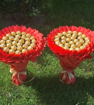 Bukiet ze słodyczy Ferrero jadalny Zakończenie roku szkolnego urodziny ślub