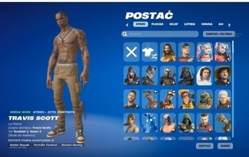 Konto fortnite ze skinem travis scott. Legit konta