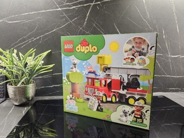 Duplo 10969 lego, wóz strażacki kotek