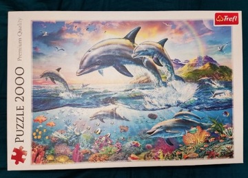 Puzzle Trefl 2000 wesołe delfiny