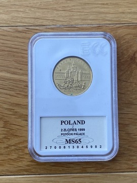 2 zł 1999 Pałac Potockich Radzyń Podlaski NGC MS65