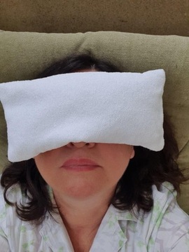 poduszka relaksacyjna na oczy z łuską gryki certyfikat frotte bawełna