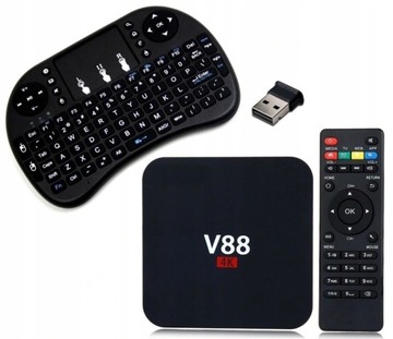 Smart TV Box Scishion V88 4K Android + klawiatura