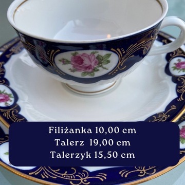 Trio porcelana śniadaniowa