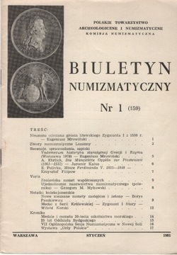 Biuletyn Numizmatyczny 158/1981