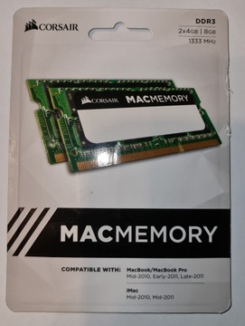 Pamięć RAM DDR3 8GB Corsair CMSA8GX3M2A1333C9