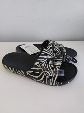 Crocs klapki zebra 38