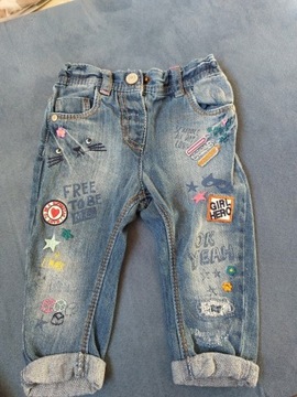 Spodnie jeansowe NEXT 6-9 miesięcy, dziewczynka 74