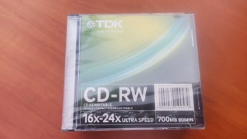 TDK CD-RW 700 MB 80 MIN NOWE