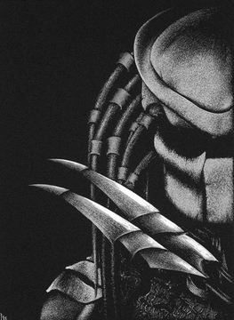 Predator Obraz ręcznie rzeźbiony w blasze Grawerka