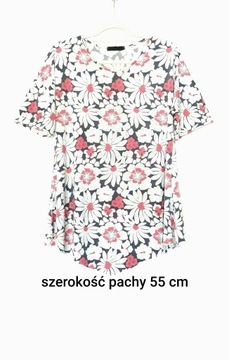 Piękna tunika bluzka różowa szara biała L XL 2XL 