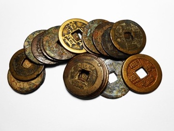 Zestaw Chińskich starych monet 20 szt .
