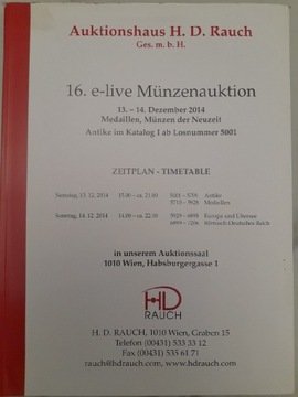 16. e-live Münzenauktion December 2014