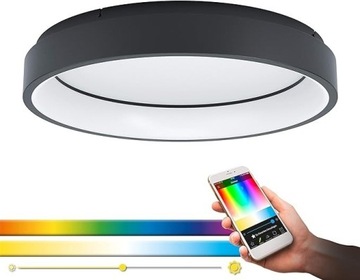 Lampa sufitowa Eglo Led RGB Smart Czarny 60cm