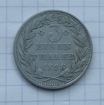 (368) Niemcy Hesja-Kassel 1/3 talara 1828 srebro 