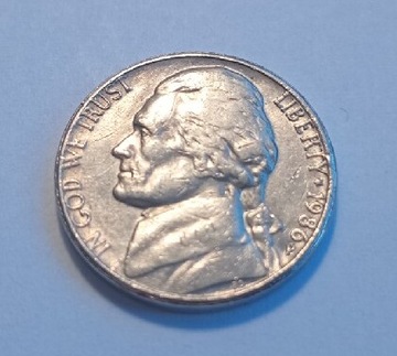 Five cents 1986r. USA