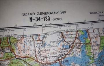 Konin-Sztab Generalny PRL-mapa-wyd 1984