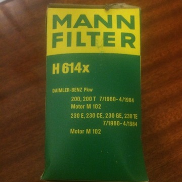 Filtr oleju MANN-FILTER H 614 X