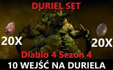10x duriel set Diablo 4 Sezon 4 Duriel mats 20 eggs + 20 shards