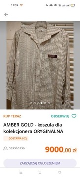 AMBER GOLD - koszula dla kolekcjonera - ORYGINALNA