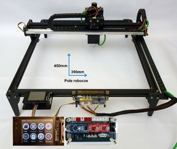 Ploter grawer laser moc optyczna 10W złożony Grbl