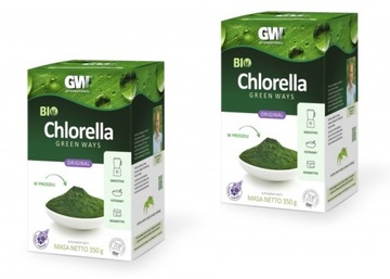 2x CHLORELLA PYRENOIDOSA BIO Green Ways 2x 350 g.