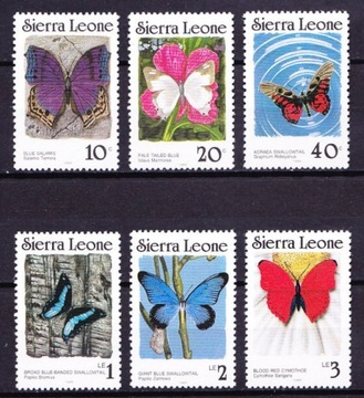 MOTYLE Sierra Leone 1987 pełna seria **