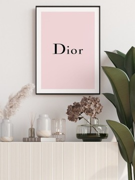 Plakat 50x70 Dior Pink Logo