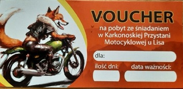 Voucher dla 2 osób ze śniadaniem na 2 noclegi.